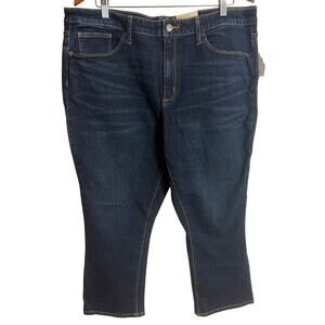 Universal Thread 18 High Rise Kick Boot Crop Jeans Dark Wash Stretch NWT New